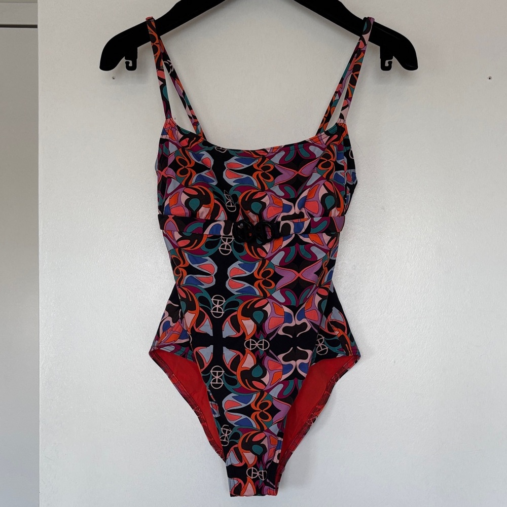 Hermes Multicolor Abstract Swimsuit